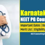 Karnataka NEET PG Counselling 2026