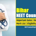 Bihar NEET Counselling 2026