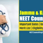 Jammu And Kashmir NEET Counselling 2026