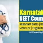 Karnataka NEET Counselling 2026