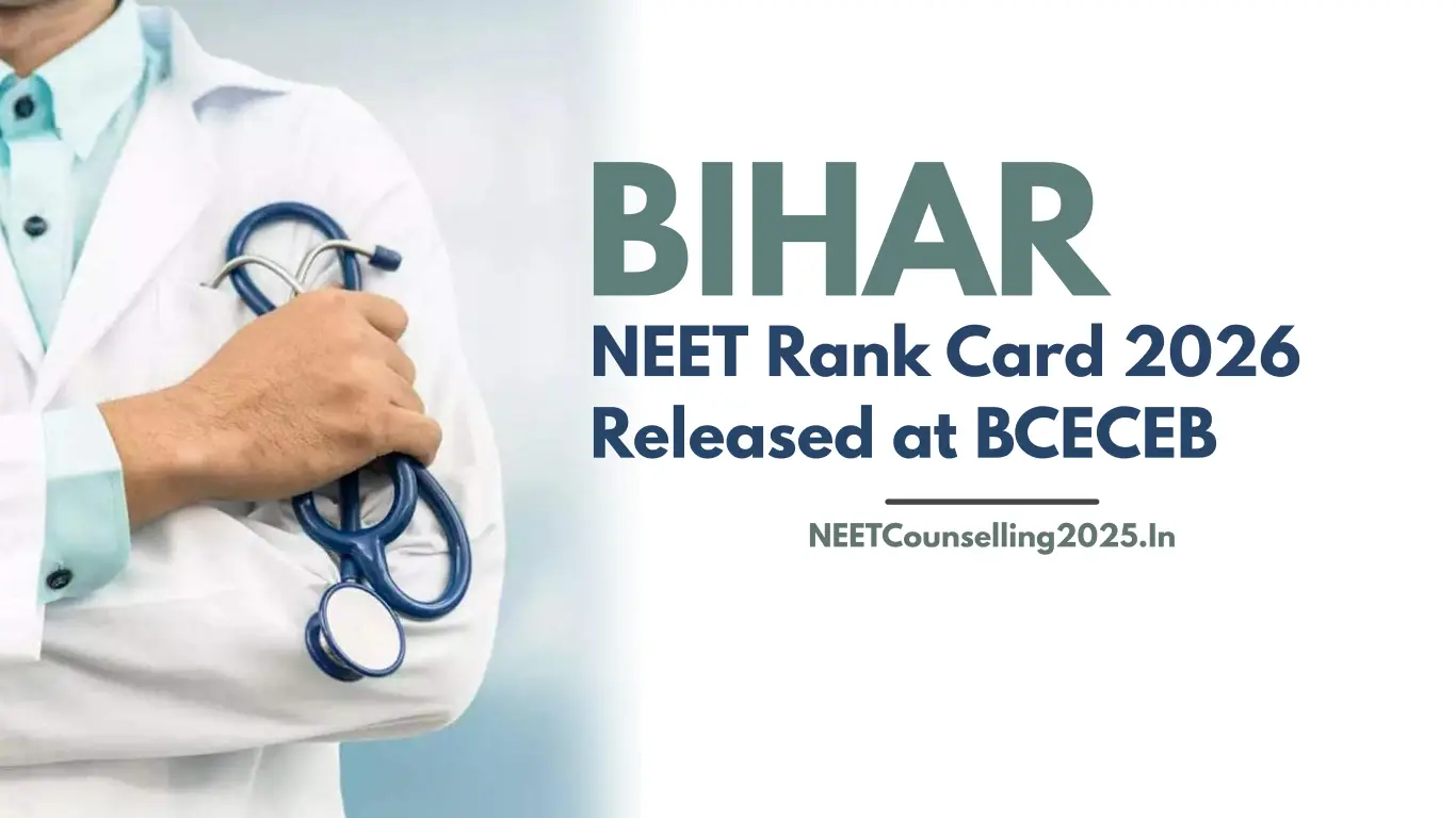 Bihar NEET Rank Card 2026 Released at BCECEB