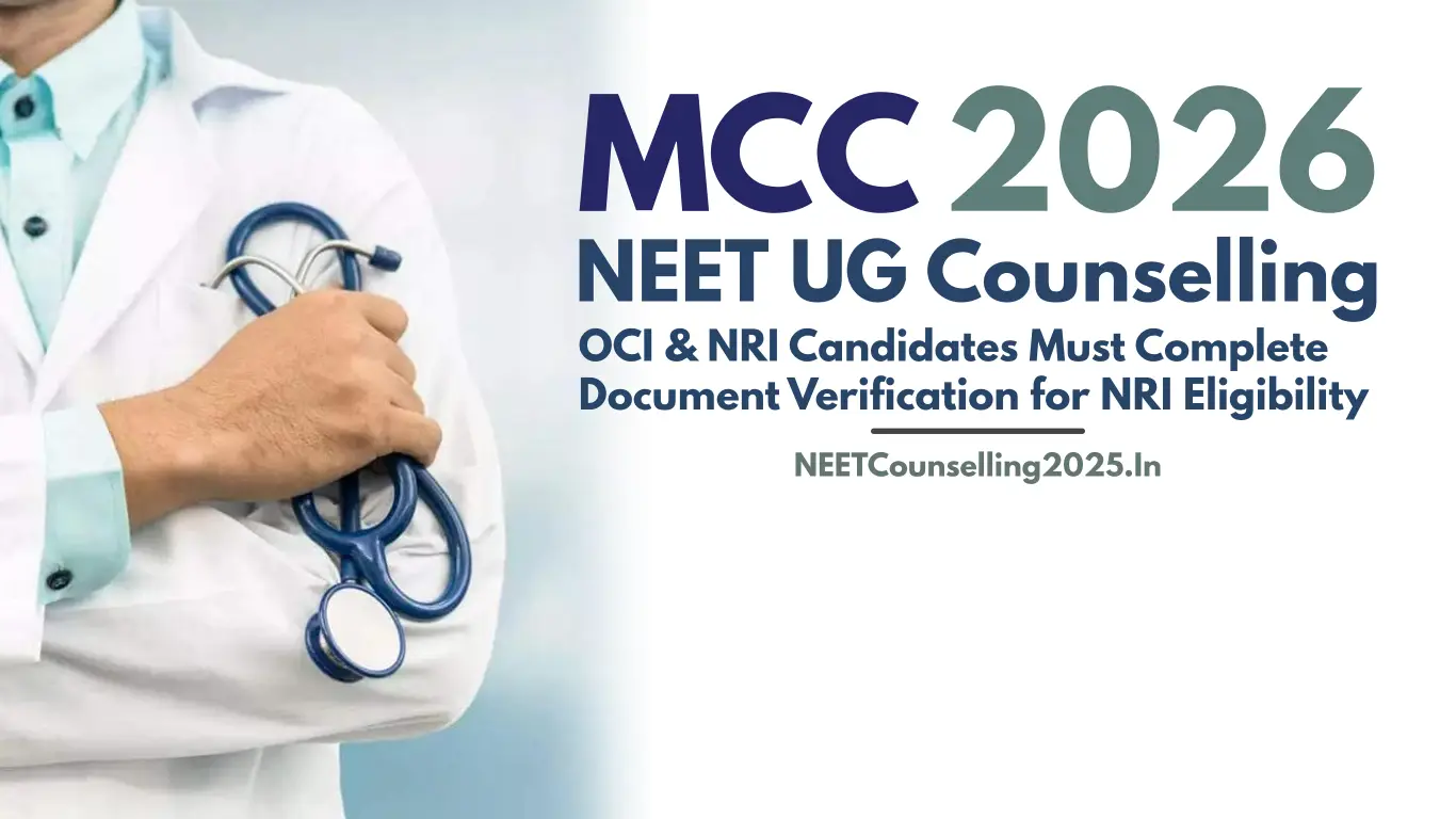 MCC NEET UG Counselling 2026 Complete Document Verification