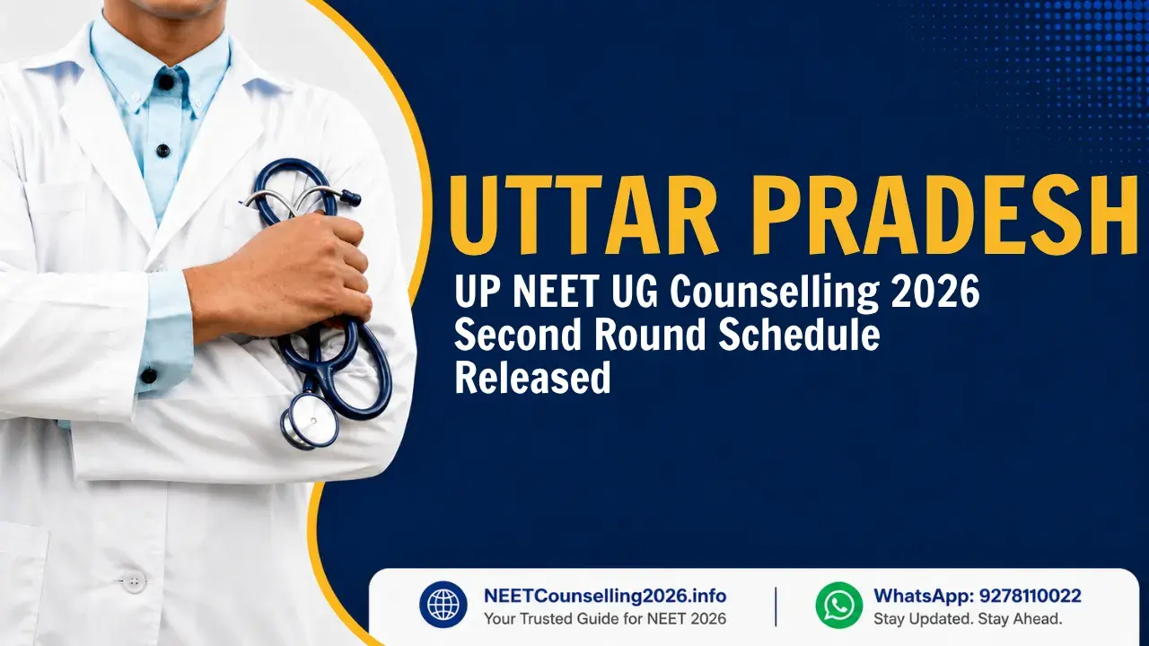 UP NEET UG Counselling 2026 Second Round Schedule Released